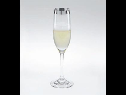 Sonja Quandt Glas Sektglas Classico – Silberwaren Silber Glas aus 925 Silber.