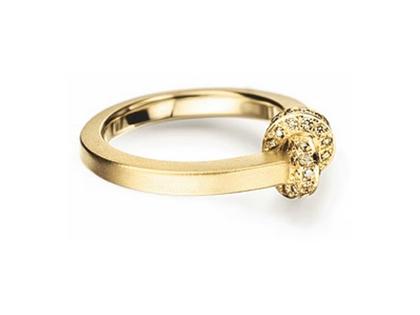 Oliver Schmidt Knoten Brillant endlos eng Damenring Gelbgold 3,2mm – Ringe Ring mit Besatz aus 750 Gelbgold.