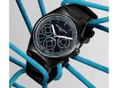 Frederique Constant X Bamford Watch Department Highlife Chronograph Automatik Titan 41mm schwarzes Zifferblatt schwarzes Kautschukband limitiert – Herrenuhren Chronograph aus Edelstahl, Kautschuk, PVD beschichtet und Titan. Das Gehäuse ist rund und schwarz. Das Kautschuk / Kunststoff / Silikon Armband ist schwarz. Das Zifferblatt ist ein Index in schwarz. – Ansicht 6