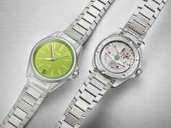 Oris ProPilot X Kermit Automatik Titan 39mm grünes Zifferblatt Metallband – Herrenuhren Uhr mit Datum aus Titan. Das Gehäuse ist rund und grau. Das Titanarmband ist grau. Das Zifferblatt ist ein Index in grün. – Ansicht 2
