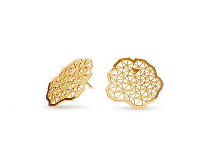 Niessing Topia Vision Ohrstecker Classic Yellow 21mm – Ohrschmuck Ohrstecker aus 750 Gelbgold.