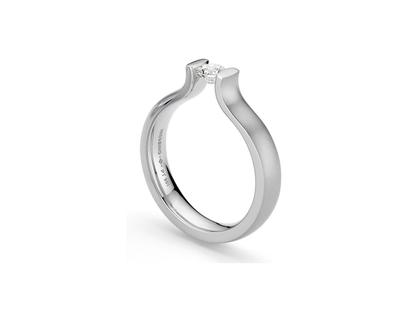 Niessing Spannring Lucia Platinum 0,50ct – Ringe Ring mit Besatz aus 950 Platin.