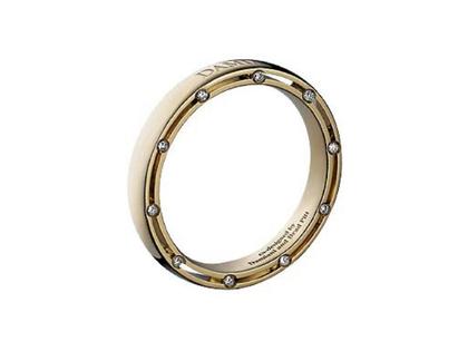 Damiani D.Side Classico Damenring – Ringe Trauring mit Besatz aus 750 Gelbgold.
