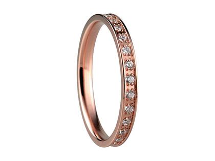 Bering Arctic Symphony Innenring schmal Zirkonia rundum Edelstahl IP Rosé – Ringe Ring mit Besatz aus Edelstahl, IP beschichtet und und .