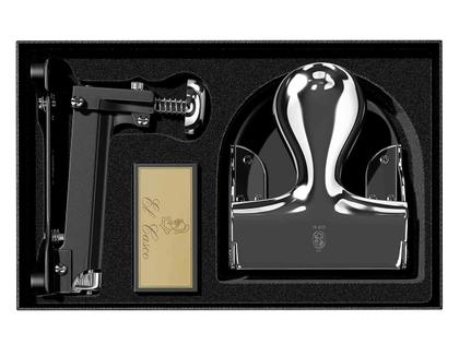 El Casco Geschenkset Locher und Tischhefter schwarz und verchromt – Büroaccessoires Büroset . – Ansicht 2