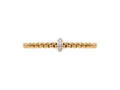 Fope Eka Flex'It   Armband   schmal Gelbgold 1 Ronde mit Brillanten 0,89ct M flexibel – Armschmuck Armband aus 750 Gelbgold, 750 Weißgold und und . – Ansicht 3
