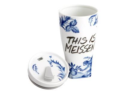 Meissen Coffee to Go Becher "Affe & Faultier" aus Meissner Porzellan – Porzellanwaren Tafelporzellan in weiß und aus Kunststoff und Porzellan. – Ansicht 4