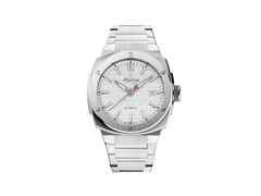 Alpina Alpiner Extreme Automatik Titan 39mm weißes Zifferblatt Metallband – Herrenuhren Uhr mit Datum aus Titan. Das Gehäuse ist rund und silber. Das Titanarmband ist silber. Das Zifferblatt ist ein Index in weiß.