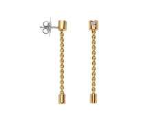 Fope Aria Ohrstecker Gelbgold mit Brillanten 0,090ct – Ohrschmuck Ohrstecker aus 750 Gelbgold, 750 Weißgold und und .