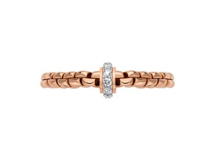 Fope Eka Flex'It   Armband breit Roségold 1 Ronde mit Brillanten 2,20ct M flexibel – Armschmuck Armband aus 750 Rotgold, 750 Weißgold und und . – Ansicht 3