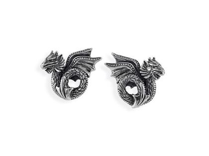 Drachenfels Design Drachenblut Clipstecker – Ohrschmuck Ohrclip aus 925 Silber.