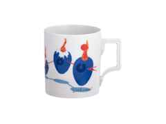 Meissen MUG Henkelbecher Juwelier Roller Art Edition "Steffen Volmer, Komplex" – Porzellanwaren Tafelporzellan in weiß und aus Porzellan und vergoldet.