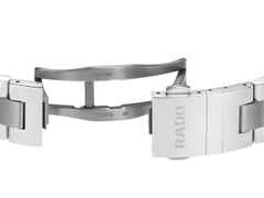 Rado HyperChrome Chronograph Automatik Edelstahl 44mm weißes Zifferblatt Metallband – Herrenuhren Chronograph aus Edelstahl und Keramik. Das Gehäuse ist rund und silber. Das Edelstahlarmband ist silber. Das Zifferblatt ist ein Index in weiß. – Ansicht 5