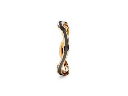 Niessing Setario Wave Ring Fine Rose mit schwarzer Emaille – Ringe Ring aus 750 Rotgold, Emaille und und .
