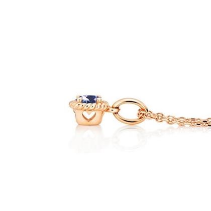 Capolavoro Amore Mio Collier Roségold mit Saphir violett – Halsschmuck Collier aus 750 Rotgold. – Ansicht 2