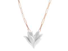 Meissen Bloom Collection Collier "Blüte" Silber rosévergoldet – Halsschmuck Collier aus 925 Silber vergoldet, Porzellan und und .