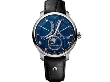 Maurice Lacroix Masterpiece Moon Retrograde blaues Zifferblatt 