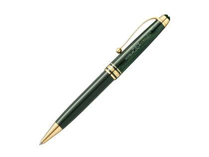 Montblanc The Origin Collection Classique Kugelschreiber dunkelgrünes Edelharz vergoldet – Schreibgeräte Kugelschreiber in grün und aus Edelharz und vergoldet. – Ansicht 4