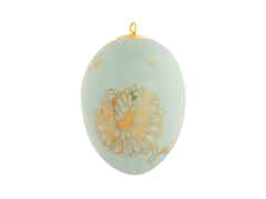 Meissen Osterei aus Porzellan mit Motiv Golden Onion Style – Porzellanwaren Porzellandekoration in grün und aus Porzellan.