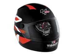 Tissot T-Race MotoGP                2022 Chronograph Limited Edition  Quarz – Herrenuhren Chronograph aus Edelstahl und PVD beschichtet. Das Gehäuse ist rund und silber. Das Edelstahlarmband ist silber. Das Zifferblatt ist arabisch Index und schwarz. – Ansicht 6