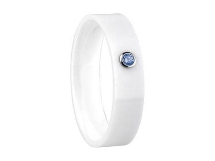 Bering Arctic Symphony Innenring breit Zirkonia gefasst einfach Keramik Weiß – Ringe Ring mit Besatz aus Keramik.
