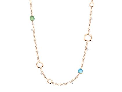 Bigli Mini Sweety Collier Roségold mit Brillanten 0,390ct – Halsschmuck Collier aus 750 Rotgold.