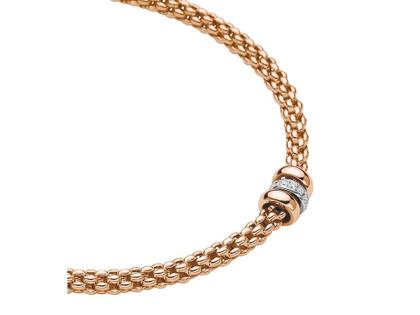Fope FlexIt Solo Collier Roségold – Halsschmuck Collier aus 750 Rotgold, 750 Weißgold und und . – Ansicht 2