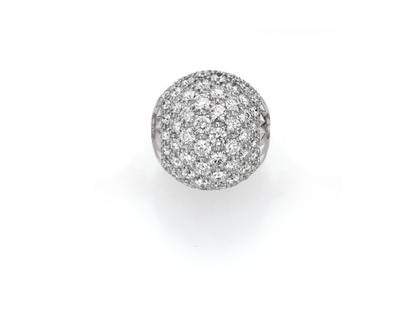 Jörg Heinz Wechselschließe Kugel Weißgold 13mm mit Brillanten 2,00ct – Anhänger Collier Schließe aus 750 Weißgold.