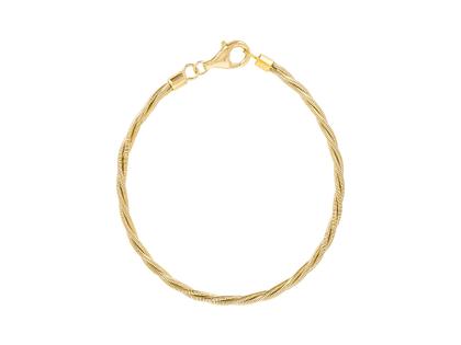 Pesavento DNA Armband Silber Gelbgold 21cm – Armschmuck Armband aus 750 Gelbgold, 925 Silber, Emaille und und vergoldet.