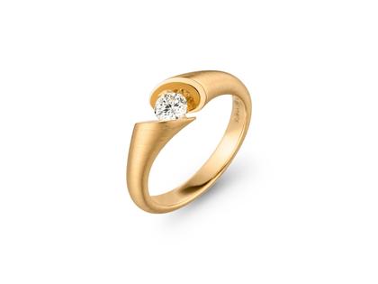 Schaffrath Calla Damenring Gelbgold mit Brillant 0,30 – Ringe Ring mit Besatz aus 750 Gelbgold.