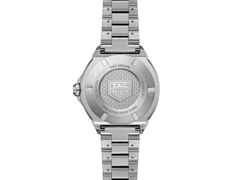 TAG Heuer Formula 1 Solargraph Quarz Edelstahl 38mm blaues Zifferblatt Metallband – Herrenuhren Uhr mit Datum aus Edelstahl und Kunststoff. Das Gehäuse ist rund und silber. Das Edelstahlarmband ist silber. Das Zifferblatt ist ein Index in blau. – Ansicht 2