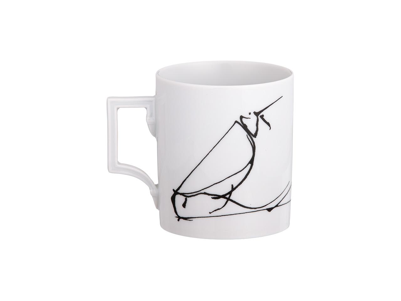 Meissen MUG Henkelbecher Juwelier Roller Art Edition "Osmar Osten, Kein Herz - Kein Infarkt" – Porzellanwaren Tafelporzellan in weiß und aus Porzellan und vergoldet. – Ansicht 3