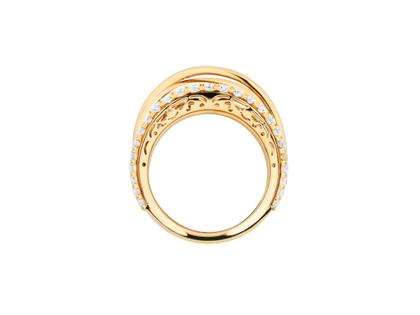 Capolavoro Magnifico Ring breit Gelbgold mit Brillanten – Ringe Ring mit Besatz aus 750 Gelbgold. – Ansicht 2