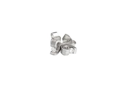 Meilenstein Ohrstecker Spirale Platin mit Brillanten 0,080ct – Ohrschmuck Ohrstecker in grau und aus 950 Platin.