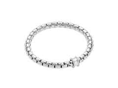 Fope Eka Flex'It Armband  mittel Weißgold 1 Ronde mit Brillanten 0,21ct M flexibel – Armschmuck Armband aus 750 Weißgold.