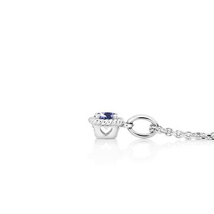 Capolavoro Amore Mio Collier Weißgold mit Saphir blau – Halsschmuck Collier aus 750 Weißgold. – Ansicht 2