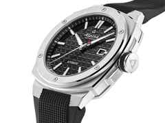 Alpina Alpiner Extreme Automatik Edelstahl 41mm schwarzes Zifferblatt schwarzes Kautschukband – Herrenuhren Uhr mit Datum aus Edelstahl. Das Gehäuse ist rund und silber. Das Kautschuk / Kunststoff / Silikon Armband ist schwarz. Das Zifferblatt ist ein Index in schwarz. – Ansicht 3