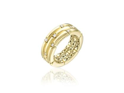 Chimento X-Tend Chocolat Ring Gelbgold mit Brillanten 0,400ct flexibel – Ringe Ring mit Besatz in gelbgold und aus 750 Gelbgold.