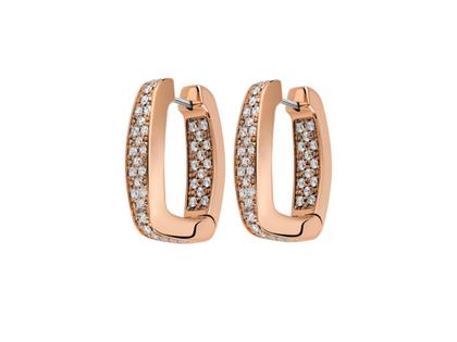 Fope Eka Creolen Roségold mit Brillanten 1,40ct – Ohrschmuck Creolen aus 750 Rotgold.