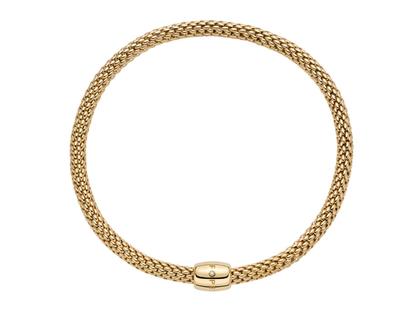 Fope Love Nest Flex'It Collier Gelbgold 40cm mit Brillant 0,010ct – Halsschmuck Collier aus 750 Gelbgold.