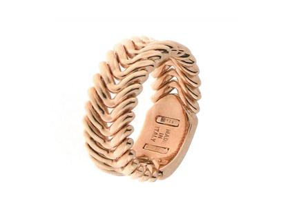 Chimento Armillas Muster 1 Damenring Roségold gleichlaufend – Ringe Ring aus 750 Rotgold.