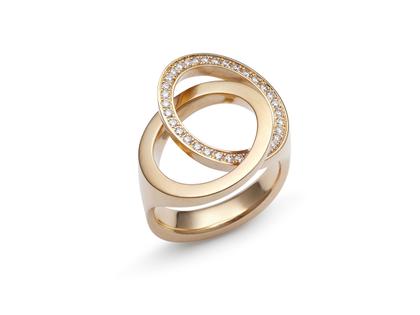 Angela Hübel Liaison Ring Roségold mit Brillanten 0,310ct – Ringe Ring mit Besatz aus 750 Rotgold.