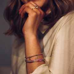 Capolavoro Rainbow Armband Roségold Saphir bunt – Armschmuck Armband aus 750 Rotgold. – Ansicht 2