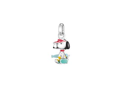Thomas Sabo Peanuts Charm Connect Anhänger Snoopy Strandmotiv Silber – Anhänger Anhänger ohne Besatz aus 925 Silber, Emaille und und .