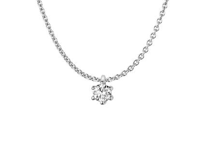Halsschmuck Kette mit Anhänger aus 585 Weißgold.