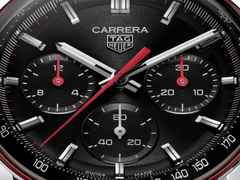 TAG Heuer Carrera Chronograph Automatik Edelstahl 41mm schwarzes Zifferblatt Metallband – Herrenuhren Chronograph aus Edelstahl. Das Gehäuse ist rund und silber. Das Edelstahlarmband ist silber. Das Zifferblatt ist ein Index in schwarz. – Ansicht 5