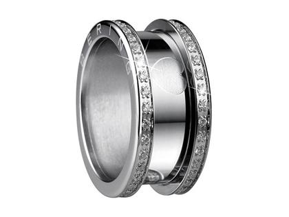 Bering Arctic Symphony Außenring breit Zirkonia beidseitig Edelstahl – Ringe Ring mit Besatz aus Edelstahl.