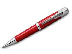 Montblanc Special Edition Great Characters Enzo Ferrari Kugelschreiber – Schreibgeräte Kugelschreiber in rot und aus Edelharz und platiniert.