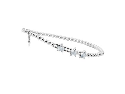 Capolavoro Starlet Armband Weißgold 17cm mit Brillanten 0,100ct – Armschmuck Armband aus 750 Weißgold.