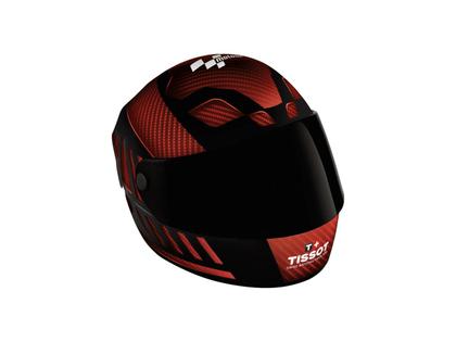 Tissot T-Race MotoGP                   2025 Chronograph Limited Edition Quarz Edelstahl 45mm schwarz-braunes Zifferblatt schwarzes Silikonband – Herrenuhren Chronograph aus Edelstahl und PVD beschichtet. Das Gehäuse ist rund und silber. Das Kautschuk / Kunststoff / Silikon Armband ist schwarz. Das Zifferblatt ist ein Index in schwarz. – Ansicht 6